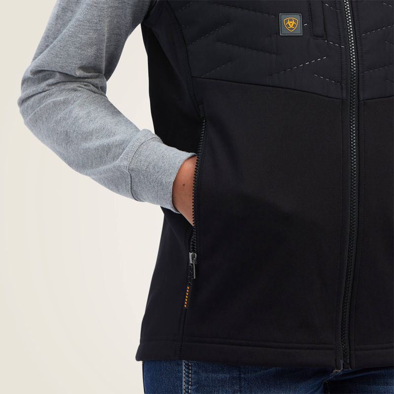 Black Ariat Rebar Cloud 9 Insulated Vest | 20XHAUWJD