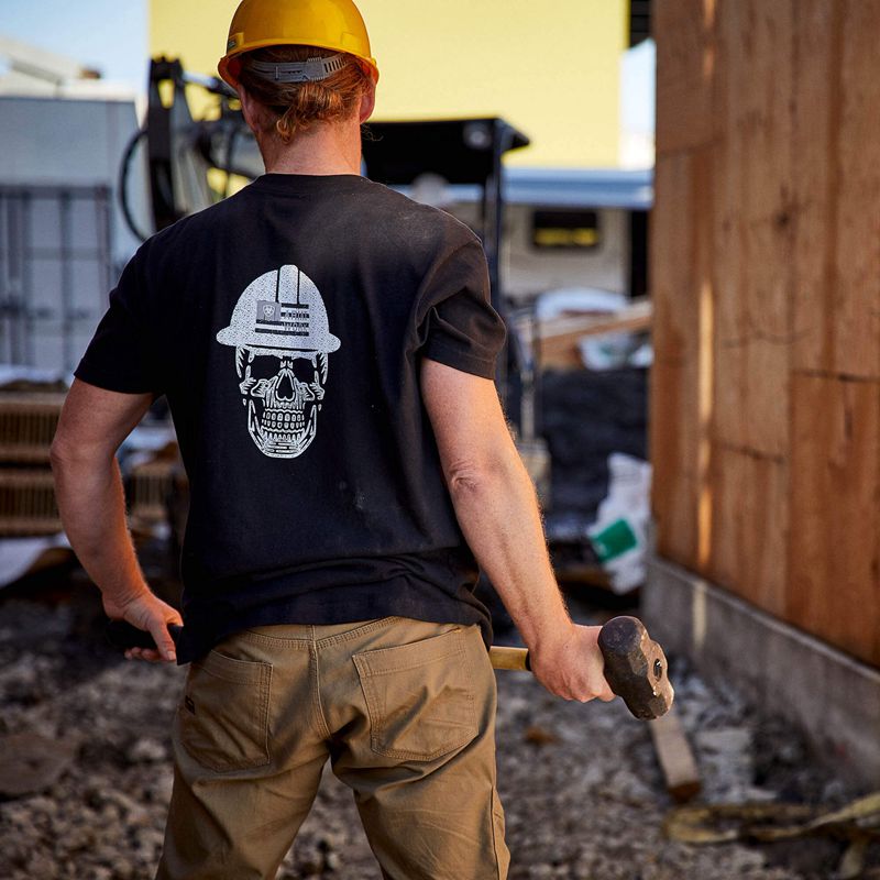 Black Ariat Rebar Cotton Strong Roughneck Graphic T-Shirt | 36IZYCKTD