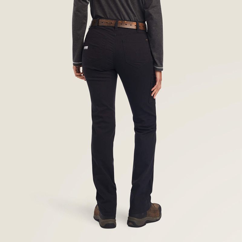 Black Ariat Rebar Durastretch Made Tough Straight Leg Pant | 02OIVPZSE