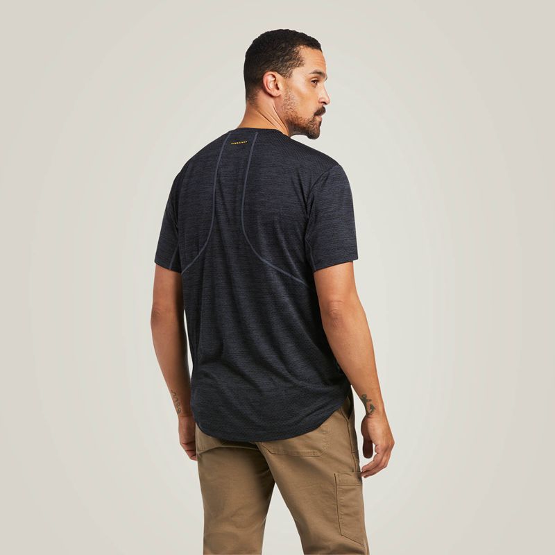 Black Ariat Rebar Evolution Athletic Fit T-Shirt | 13QHBIUVW