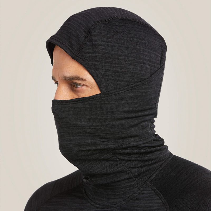 Black Ariat Rebar Gridwork Balaclava Baselayer | 41XCBEPSO