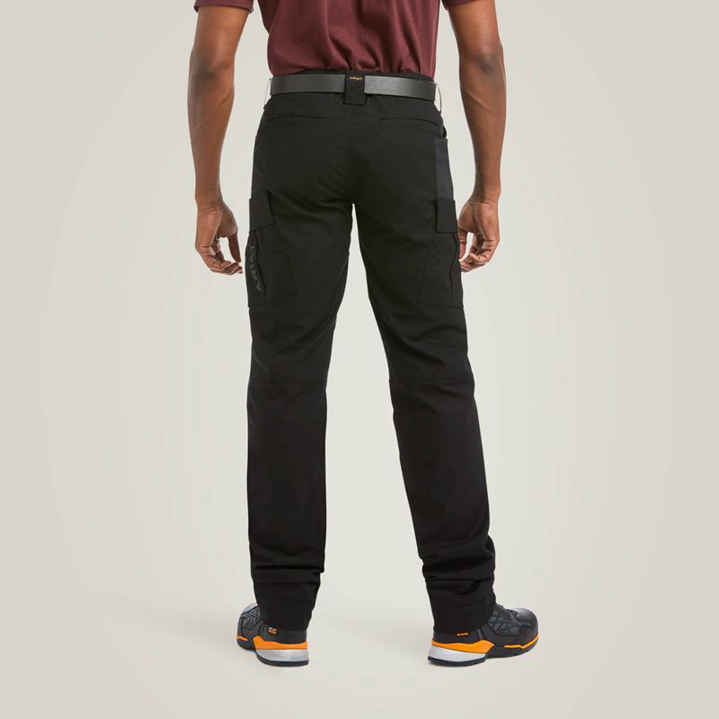 Black Ariat Rebar M5 Straight Durastretch Ripstop Cargo Straight Pant | 72HINKXDS