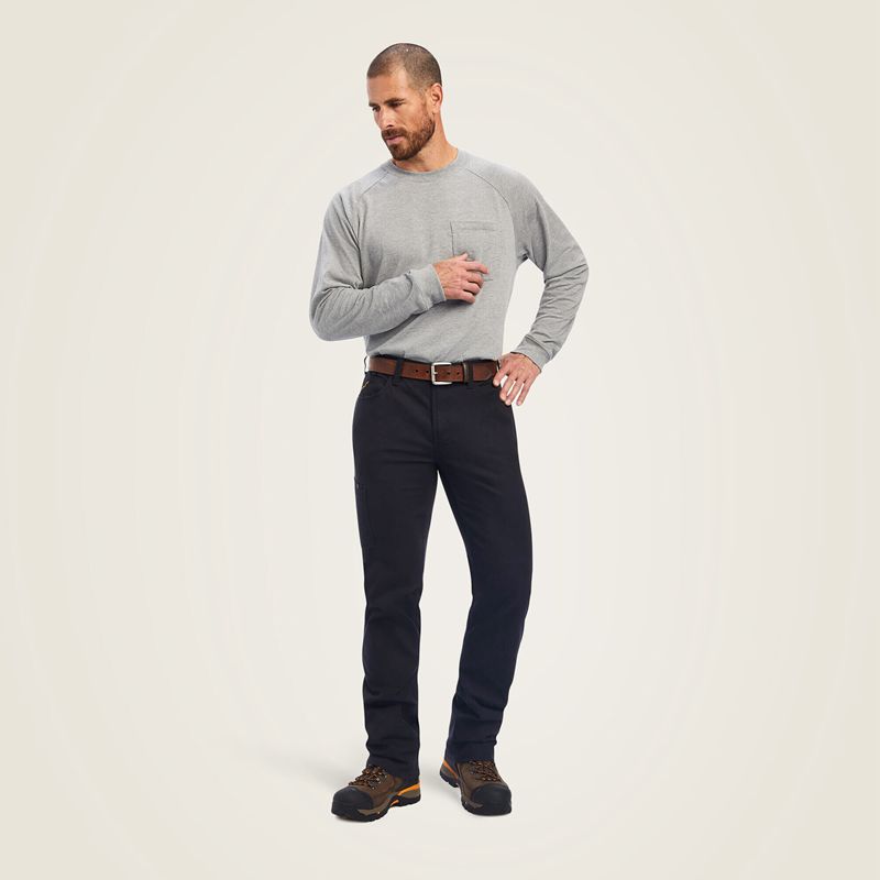 Black Ariat Rebar M7 Durastretch Made Tough Straight Pant | 83FMBXACR