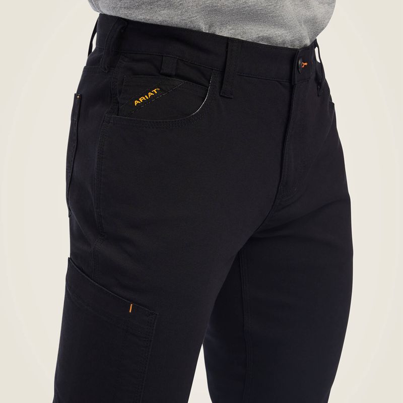 Black Ariat Rebar M7 Durastretch Made Tough Straight Pant | 83FMBXACR