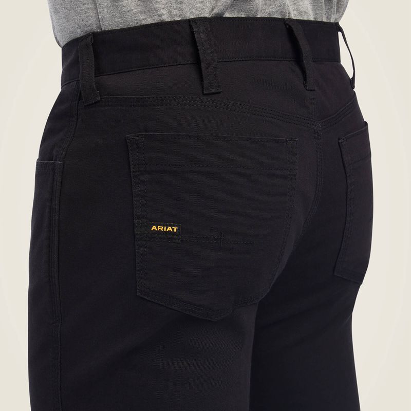 Black Ariat Rebar M7 Durastretch Made Tough Straight Pant | 83FMBXACR