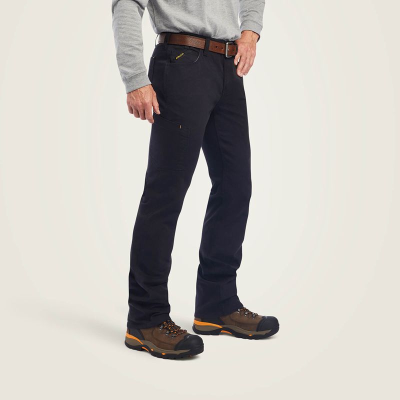 Black Ariat Rebar M7 Durastretch Made Tough Straight Pant | 83FMBXACR