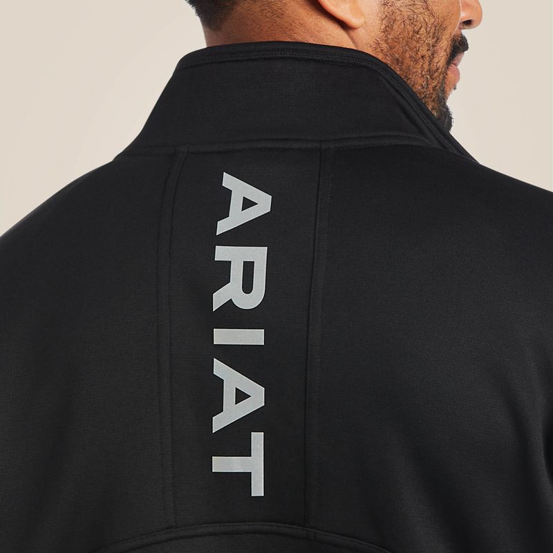 Black Ariat Rebar Polartec Elite Full Zip Sweatshirt | 98RPHWDGL