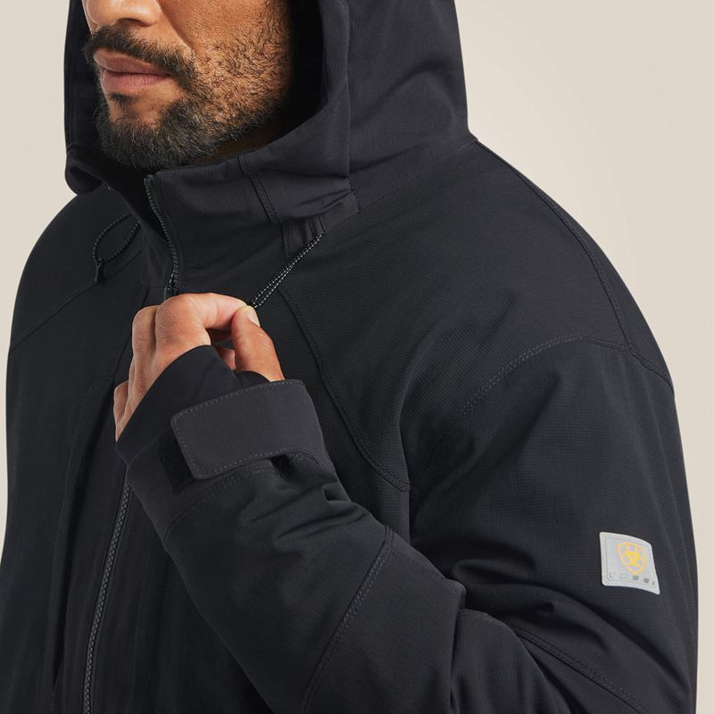 Black Ariat Rebar Polartec Elite Waterproof Insulated Jacket | 95BVHQRSC