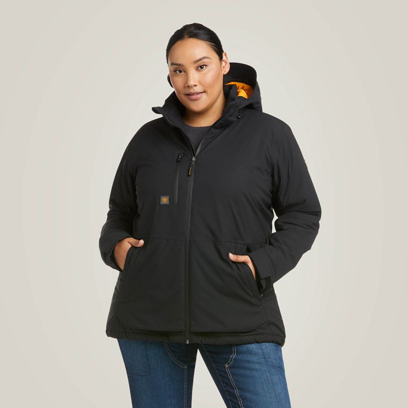 Black Ariat Rebar Storm Fighter 2.0 Waterproof Jacket | 84VAFLNTB