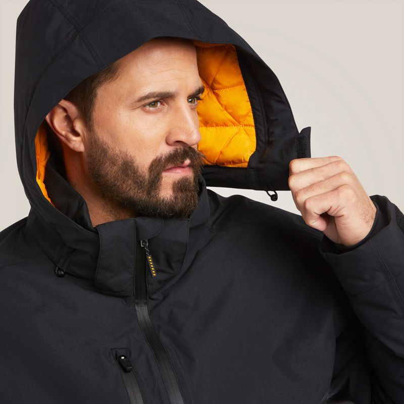 Black Ariat Rebar Storm Fighter 2.0 Waterproof Jacket | 85QOAWBZJ