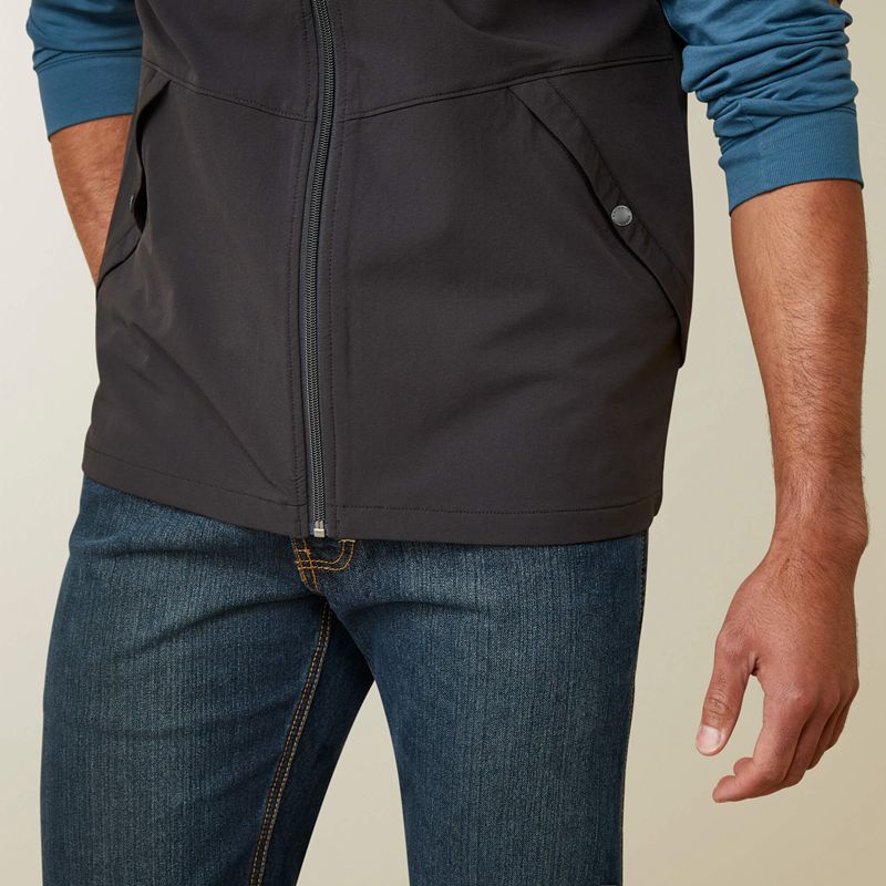 Black Ariat Rebar Weatherproof Convertible Jacket | 12JURYLGM