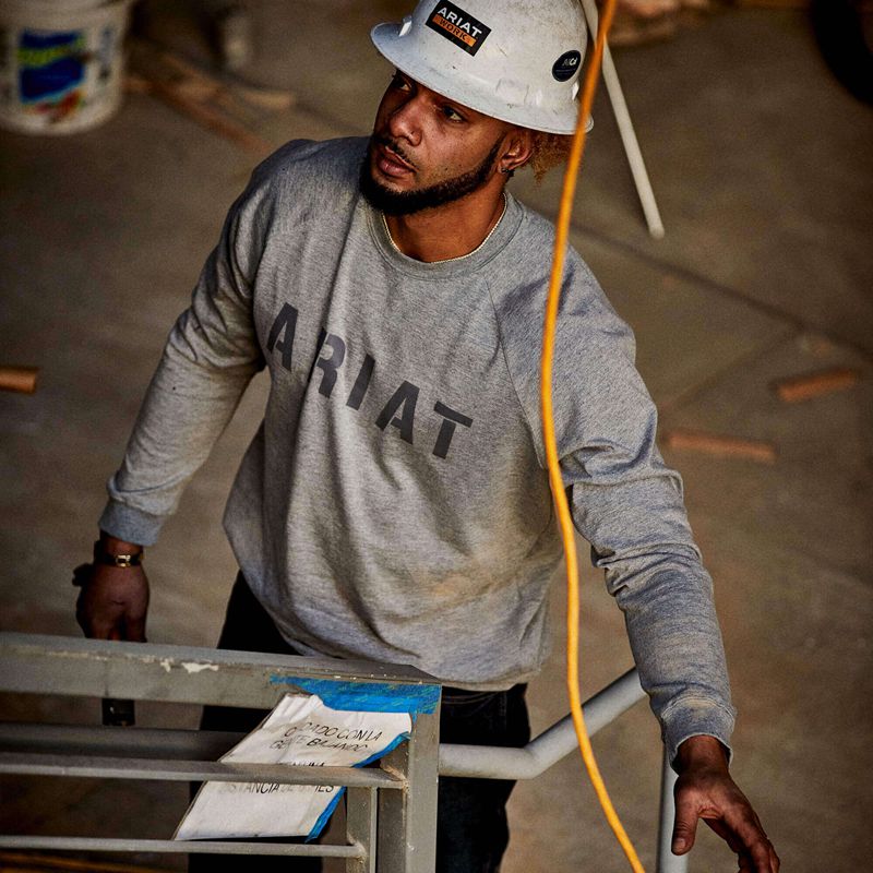 Black Ariat Rebar Workman Logo T-Shirt | 58OLUTYRM