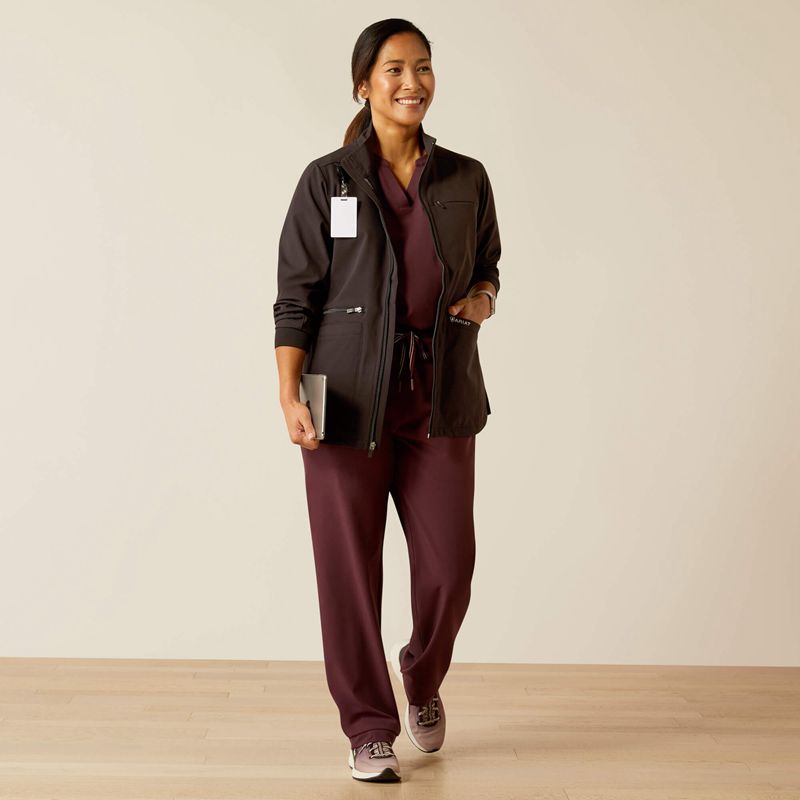 Black Ariat Rosalyn Utility Scrub Jacket | 73BCJFEMK