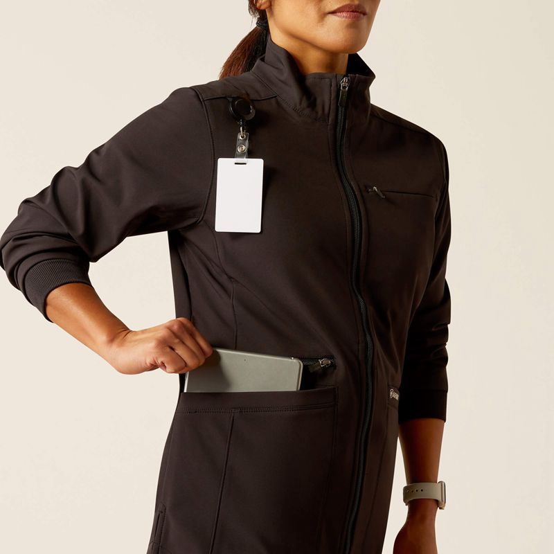 Black Ariat Rosalyn Utility Scrub Jacket | 73BCJFEMK