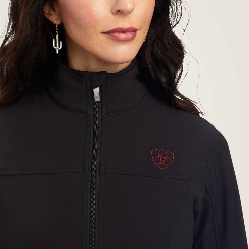 Black Ariat Rosas Team Softshell Jacket | 82ZMHQLSD