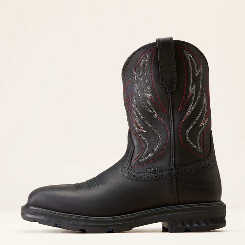 Black Ariat Sierra Shock Shield Steel Toe Work Boot | 30JHLESTP