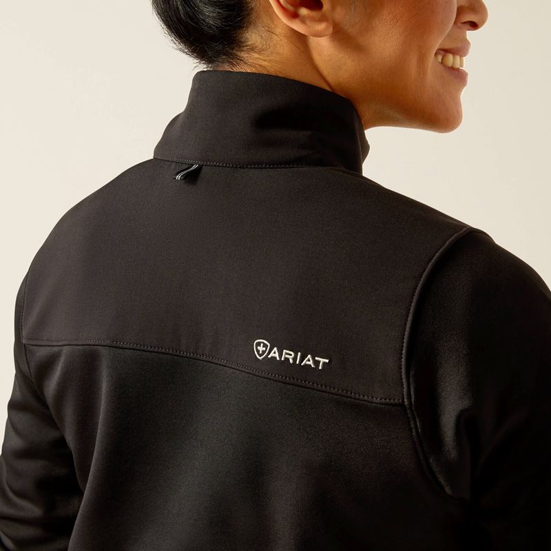 Black Ariat Sina Fleece Scrub Jacket | 40EJLQAYC