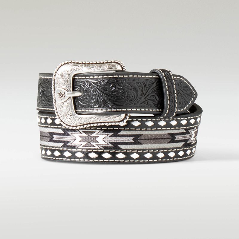 Black Ariat Southwest Inlay Belt | 46XCJPOFH