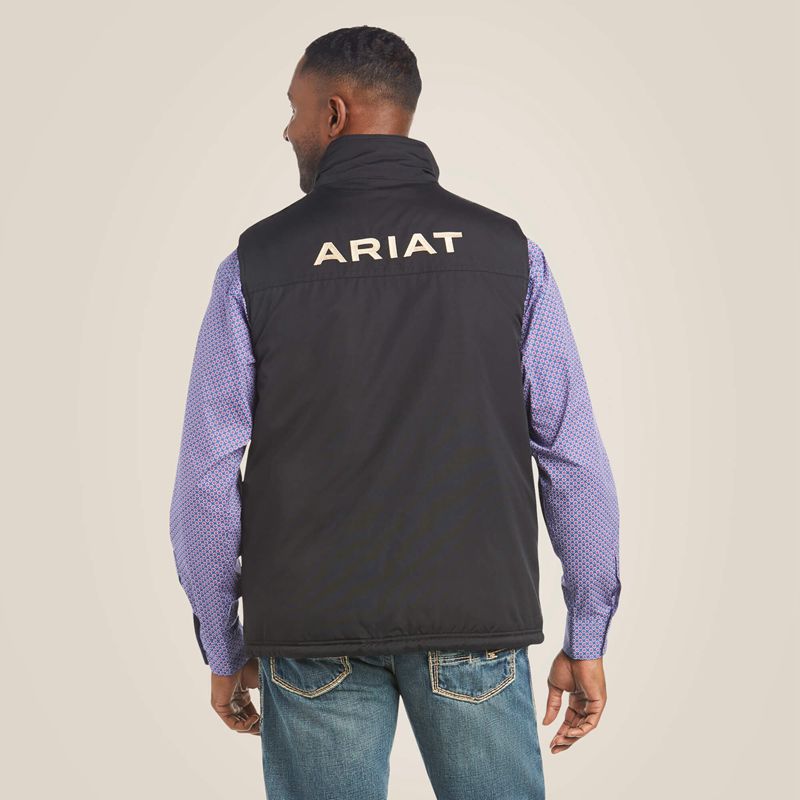 Black Ariat Team Logo Insulated Vest | 35UKDYXNZ