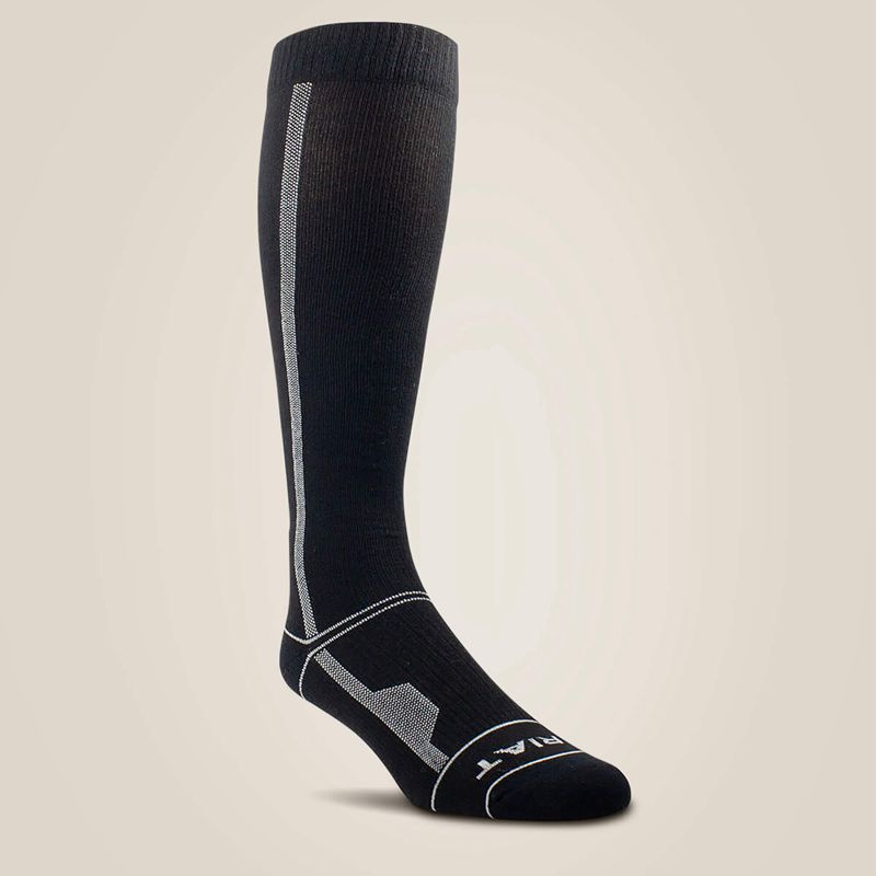 Black Ariat Tek® Over The Calf Performance Compression Sock | 58DFXIGCL