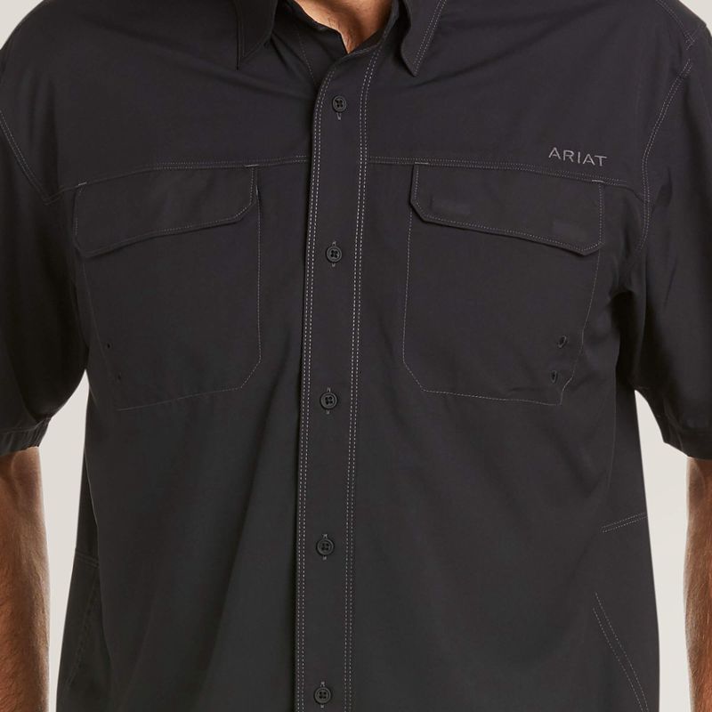 Black Ariat Venttek Outbound Classic Fit Shirt | 09WCTISOH