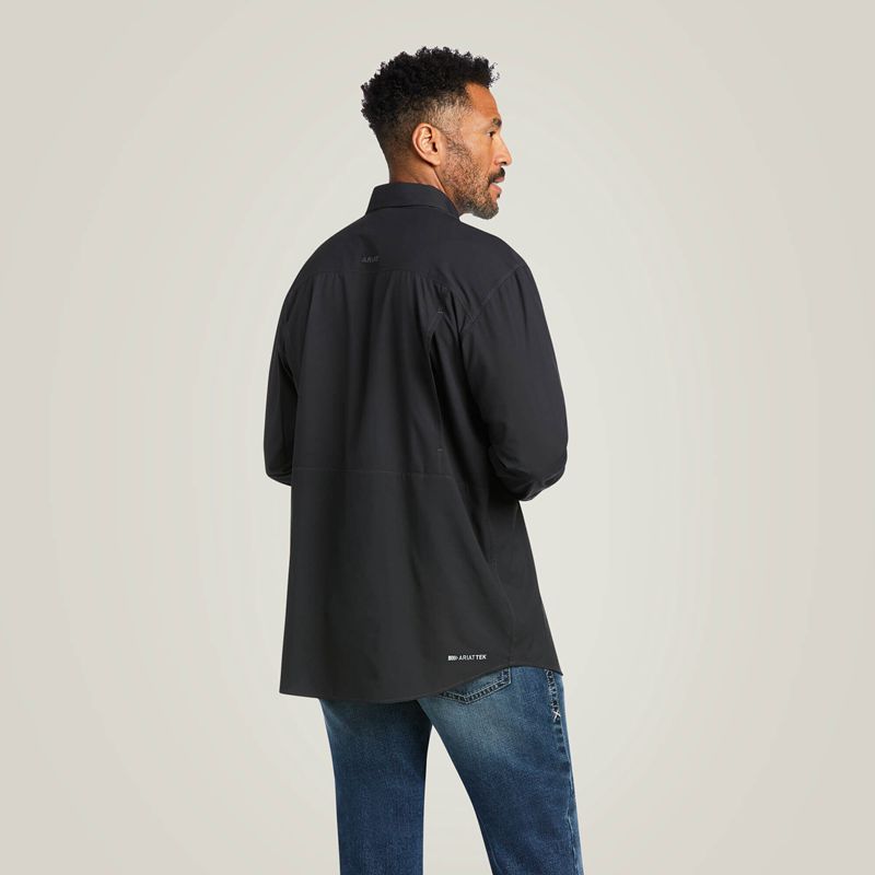 Black Ariat Venttek Outbound Classic Fit Shirt | 80EUYLSQP