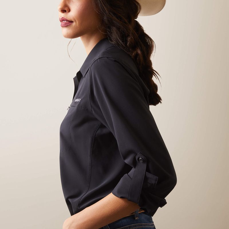 Black Ariat Venttek Stretch Shirt | 83STHBJKY