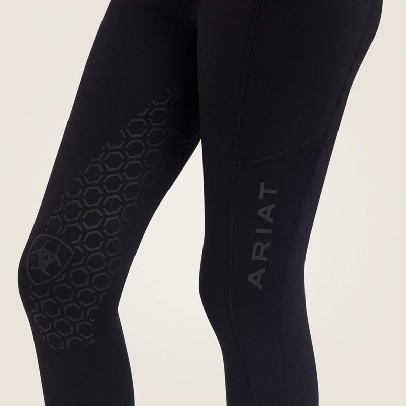 Black Ariat Venture Thermal Half Grip Tight | 74NZDQOJA