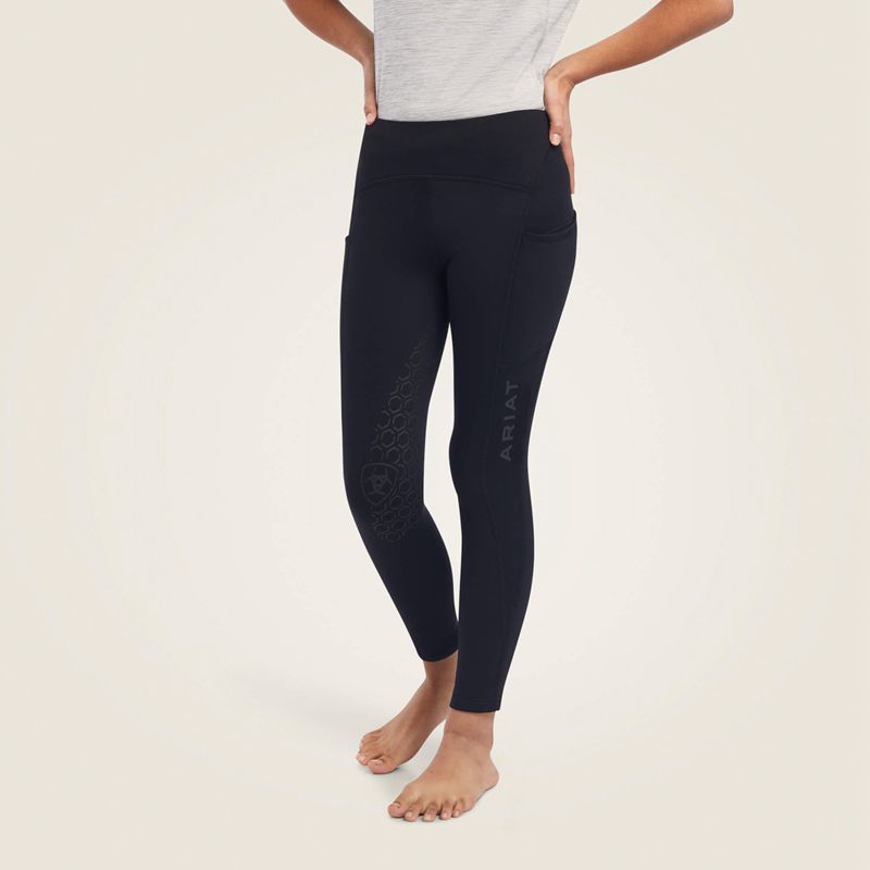 Black Ariat Venture Thermal Half Grip Tight | 74NZDQOJA