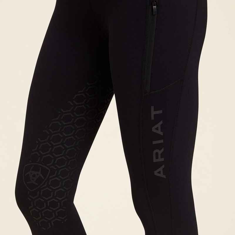 Black Ariat Venture Thermal Half Grip Tight | 86WIZDNVH