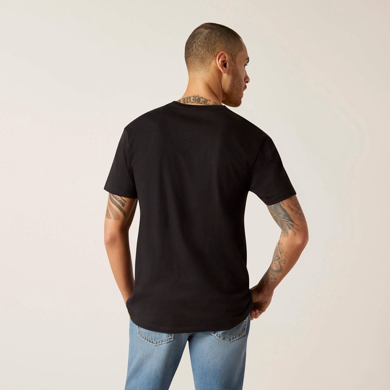 Black Ariat Viva Mexico T-Shirt | 63QMFOTXE