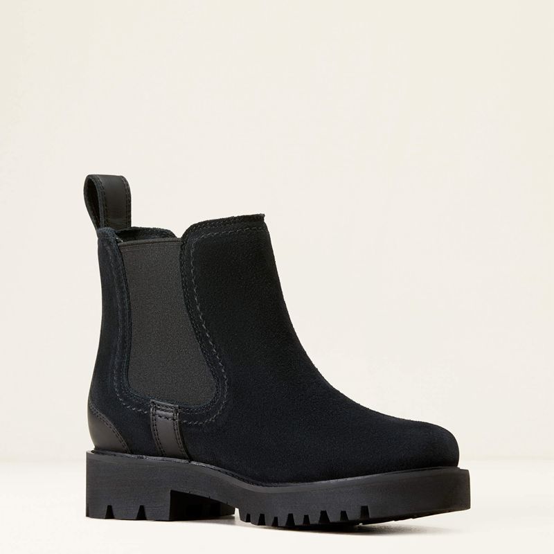 Black Ariat Wexford Lug Waterproof Chelsea Boot | 10BIOFTLG