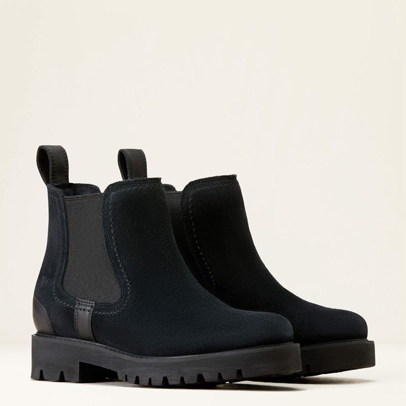 Black Ariat Wexford Lug Waterproof Chelsea Boot | 10BIOFTLG