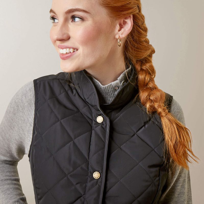 Black Ariat Woodside Vest | 90TUPXYLW