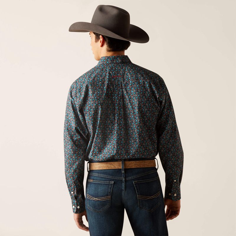 Black Ariat Wrinkle Free Gryffin Classic Fit Shirt | 92AFRJBCK