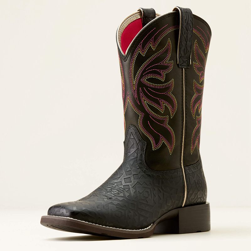 Black Blanket Emboss/Limousine Black Ariat Buckley Western Boot | 68XZDMKCA