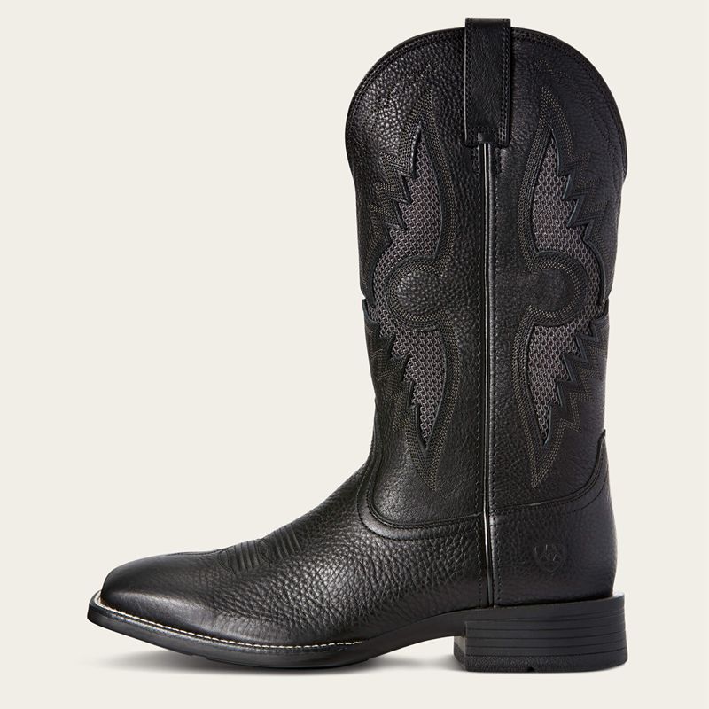 Black Carbon Ariat Solado Venttek Western Boot | 95WUAJCOS