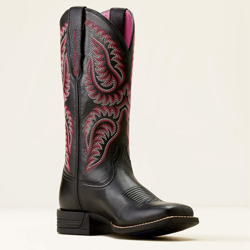 Black Deertan/Madison Avenue Ariat Cattle Caite Stretchfit Western Boot | 25TQIVELU