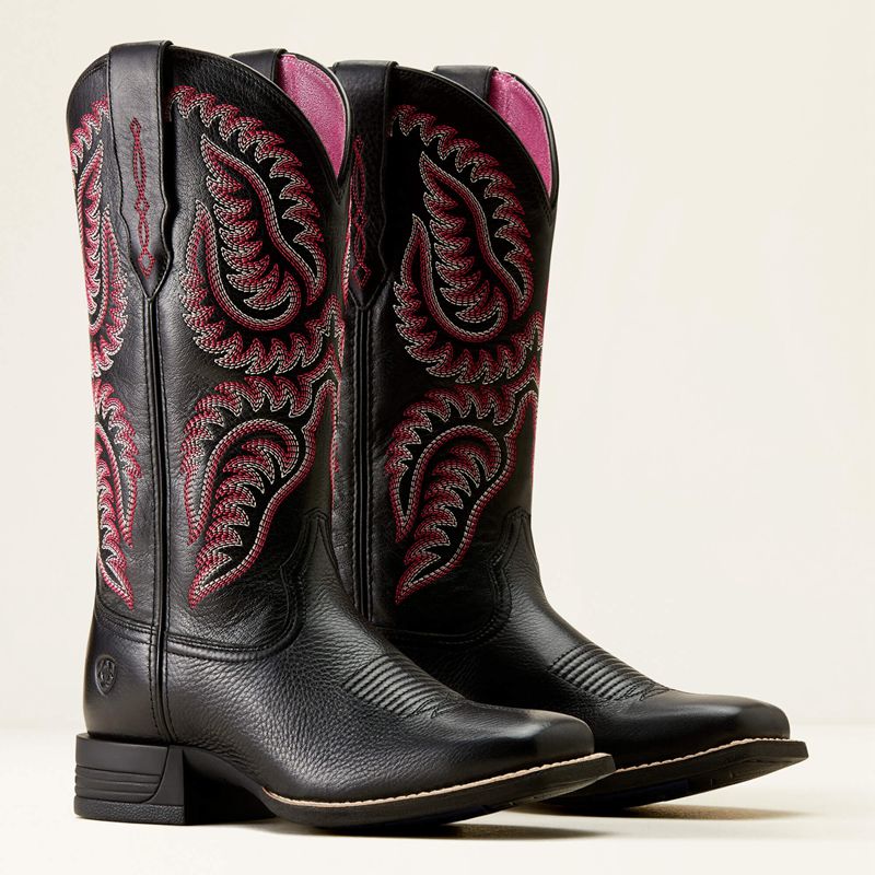 Black Deertan/Madison Avenue Ariat Cattle Caite Stretchfit Western Boot | 25TQIVELU