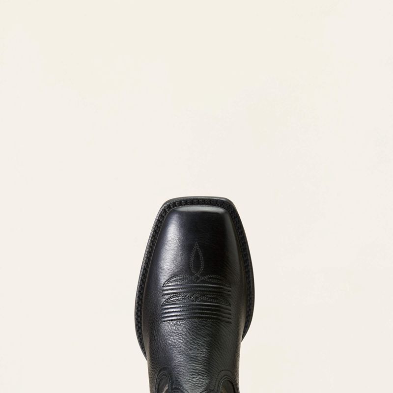 Black Deertan Ariat Slim Zip Ultra Western Boot | 45XALJTZD