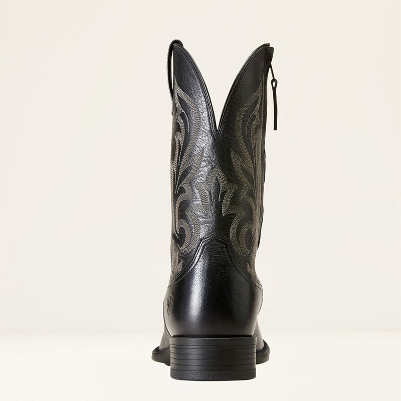 Black Deertan Ariat Slim Zip Ultra Western Boot | 45XALJTZD