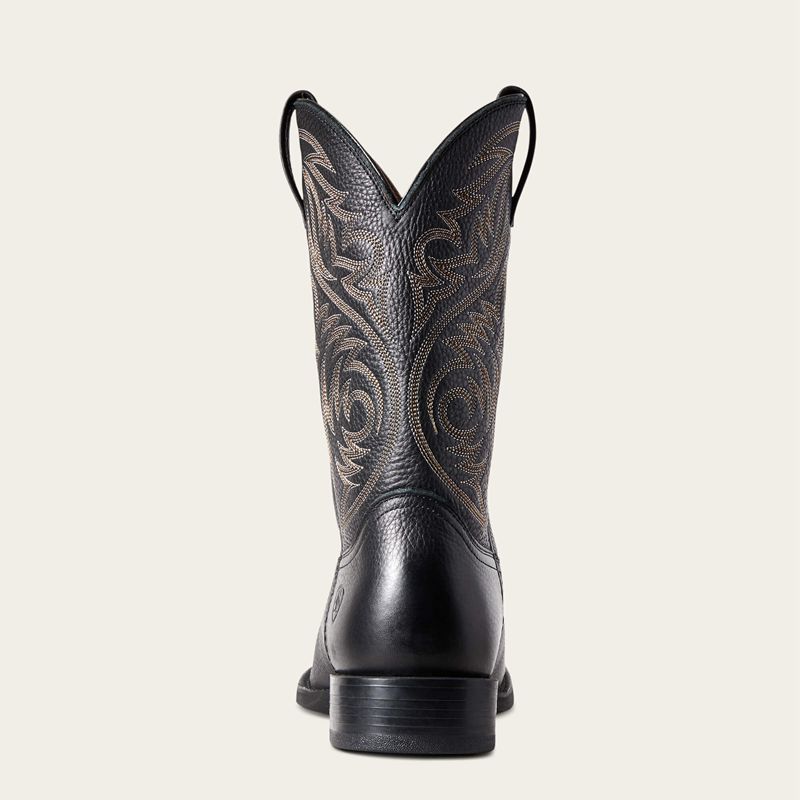 Black Deertan Ariat Sport Herdsman Western Boot | 75FDSWLVB