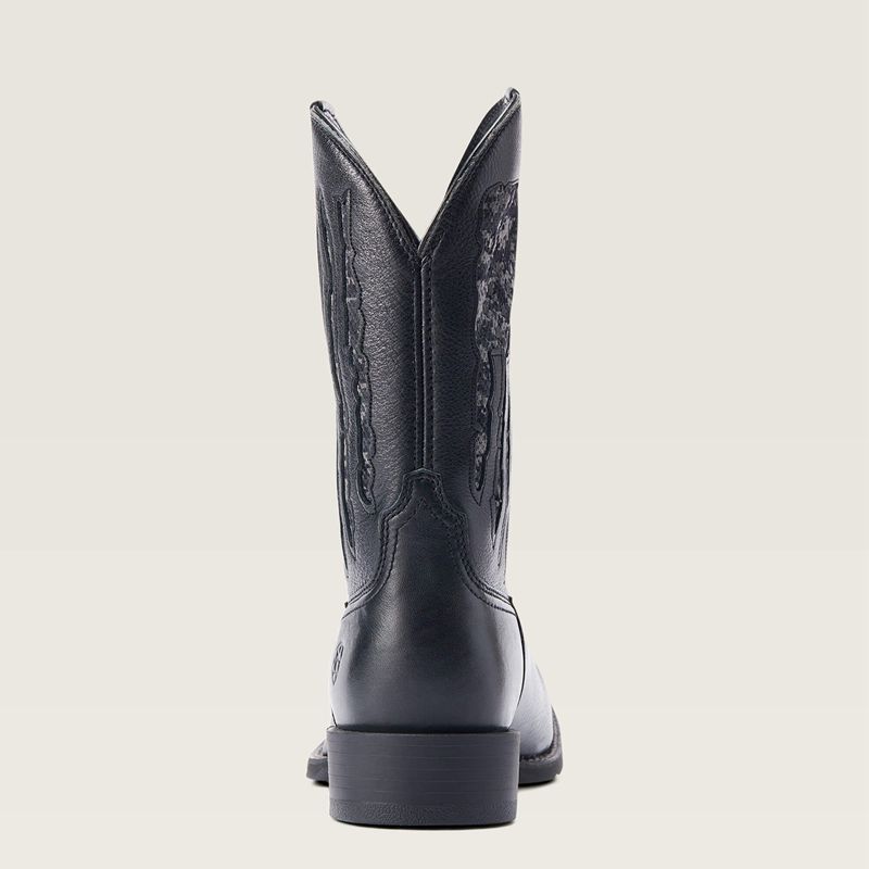 Black Deertan Ariat Sport My Country Venttek Western Boot | 96LUCWSQI