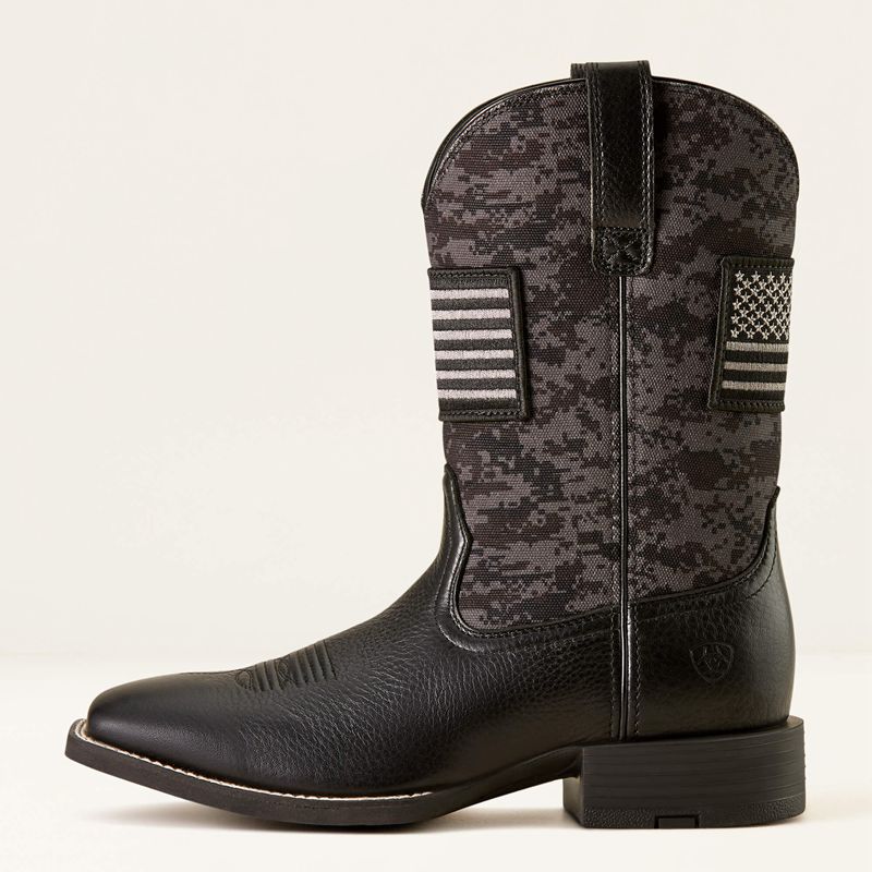 Black Deertan Ariat Sport Patriot Western Boot | 40MJWZUBT