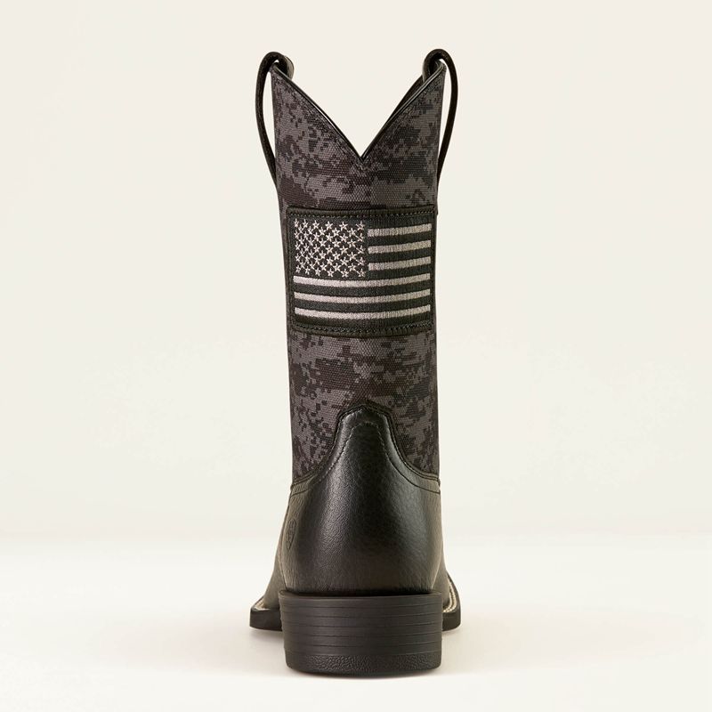 Black Deertan Ariat Sport Patriot Western Boot | 40MJWZUBT