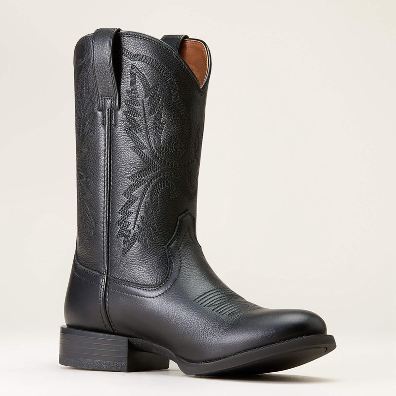 Black Deertan Ariat Sport Stratten Cowboy Boot | 81KYZBDCV