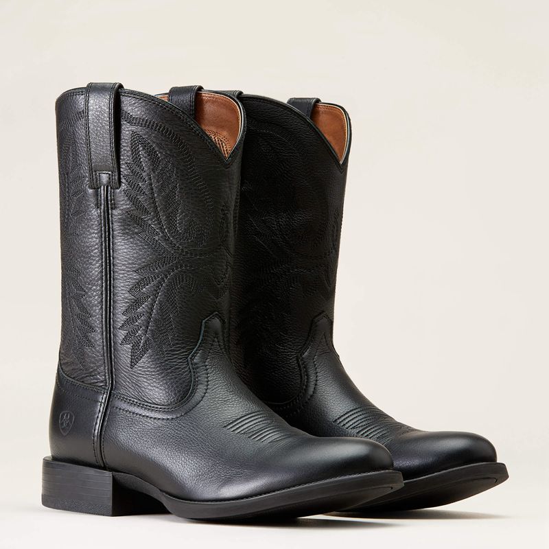 Black Deertan Ariat Sport Stratten Cowboy Boot | 81KYZBDCV