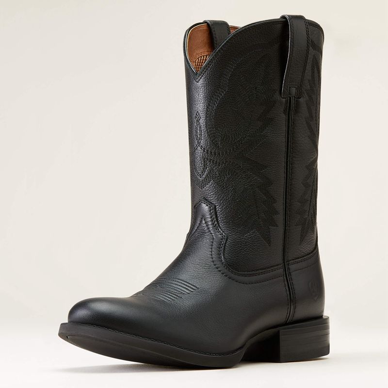 Black Deertan Ariat Sport Stratten Cowboy Boot | 81KYZBDCV