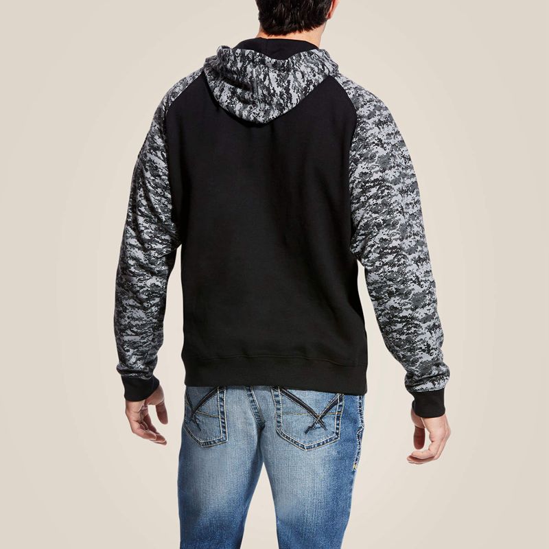 Black Digi Camo Ariat Patriot Hoodie | 32CBOKSYT