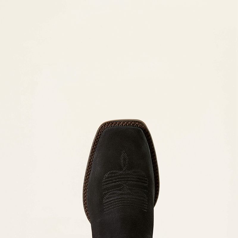 Black Suede Ariat Booker Ultra Western Boot | 01CKDZHVM